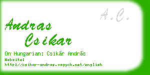 andras csikar business card
